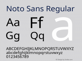 Noto Sans Regular Version 1.04图片样张