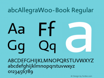 abcAllegraW00-Book Regular Version 1.21图片样张
