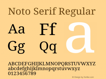 Noto Serif Regular Version 1.06图片样张