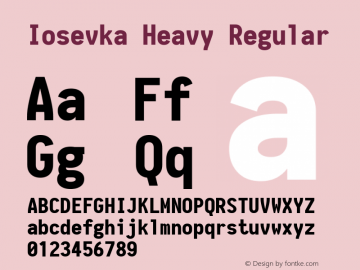 Iosevka Heavy Regular 1.8.3; ttfautohint (v1.5)图片样张