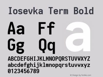 Iosevka Term Bold 1.8.3; ttfautohint (v1.5)图片样张