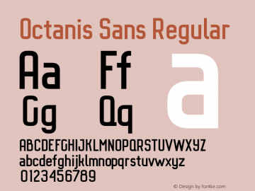 Octanis Sans Regular Version 1.000;PS 001.000;hotconv 1.0.70;makeotf.lib2.5.58329 DEVELOPMENT Font Sample