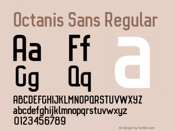Octanis Sans Regular Version 1.000;PS 001.000;hotconv 1.0.70;makeotf.lib2.5.58329 DEVELOPMENT Font Sample