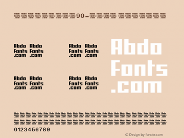 AbdoLineW90-Thin Regular Version 2.90 Font Sample