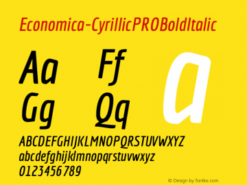 Economica-CyrillicPROBoldItalic ☞ Version 001.001;com.myfonts.easy.tipotype.economica-cyrillic-pro.bold-italic.wfkit2.version.4ysC Font Sample