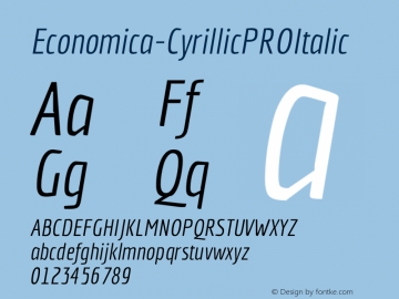 Economica-CyrillicPROItalic ☞ Version 001.001;com.myfonts.easy.tipotype.economica-cyrillic-pro.italic.wfkit2.version.4ysB Font Sample