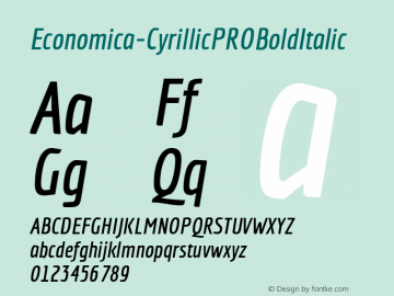 Economica-CyrillicPROBoldItalic ☞ Version 001.001;com.myfonts.easy.tipotype.economica-cyrillic-pro.bold-italic.wfkit2.version.4ysC Font Sample