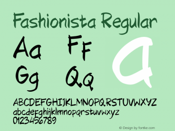 Fashionista Regular Version 1.000图片样张