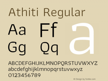 Athiti Regular Version 1.002 Font Sample