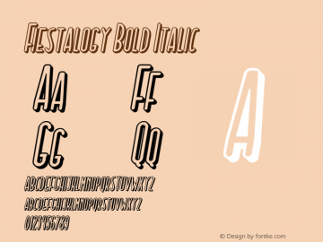 Fiestalogy Bold Italic Unknown Font Sample