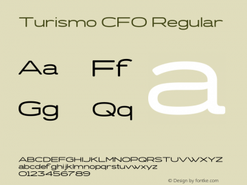 Turismo CF0 Regular Version 1.000 Font Sample