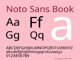 Noto Sans Book Version 1.06图片样张