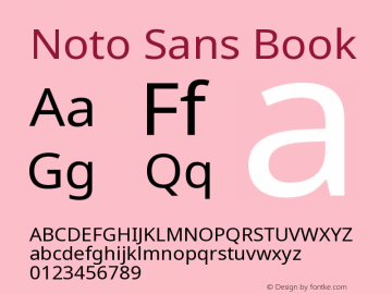 Noto Sans Book Version 1.06 Font Sample