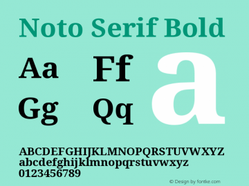 Noto Serif Bold Version 1.05 Font Sample