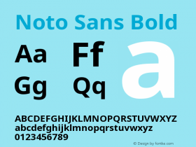 Noto Sans Bold Version 1.06图片样张