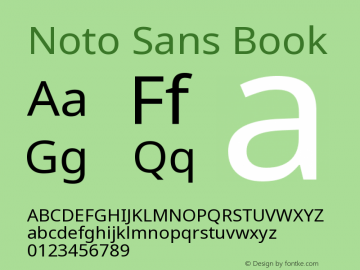 Noto Sans Book Version 1.06 Font Sample