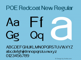 POE Redcoat New Regular Version 1.00 Font Sample