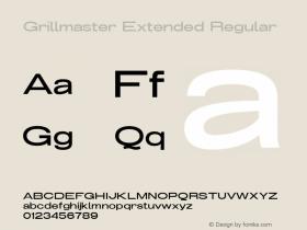 Grillmaster Extended Regular Version 1.000 Font Sample
