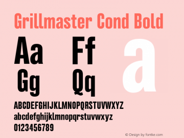 Grillmaster Cond Bold Version 1.000图片样张