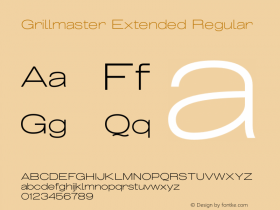 Grillmaster Extended Regular Version 1.000 Font Sample