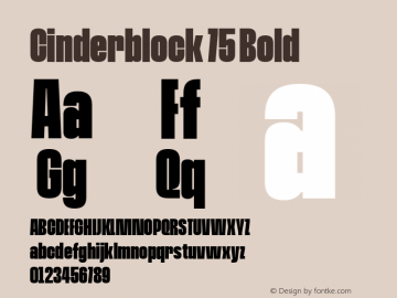 Cinderblock 75 Bold Version 1.000;PS 001.000;hotconv 1.0.56;makeotf.lib2.0.21325 Font Sample