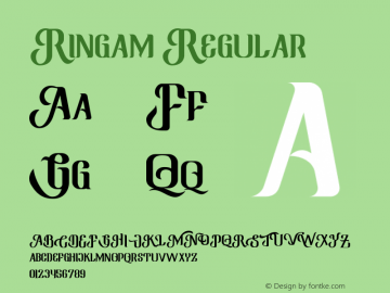 Ringam Regular Version 1.000;PS 001.001;hotconv 1.0.56图片样张
