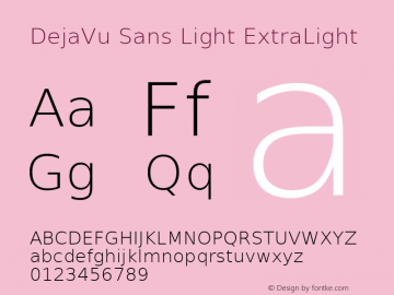 DejaVu Sans Light ExtraLight Version 2.34图片样张