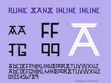 Runic Sans Inline Inline Version 001.000图片样张