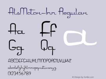 AlsMotor-Inn Regular 001.000 Font Sample