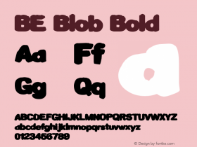 BE Blob Bold Macromedia Fontographer 4.1.5 12/6/1997 Font Sample