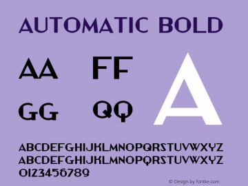 Automatic Bold 001.000 Font Sample