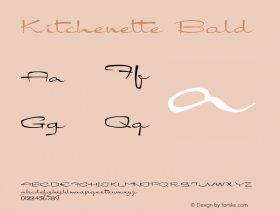 Kitchenette Bold Macromedia Fontographer 4.1.3 11/10/00 Font Sample