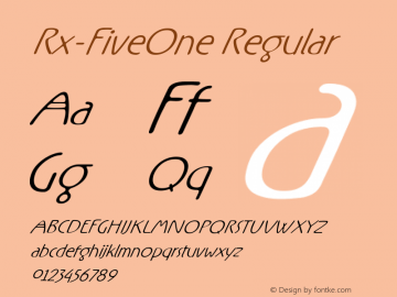 Rx-FiveOne Regular Version 0.9; 2000图片样张