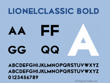 LionelClassic Bold 001.000 Font Sample