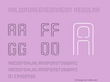 MilwaukeeNeonNeon Regular Macromedia Fontographer 4.1.3 9/4/02 Font Sample