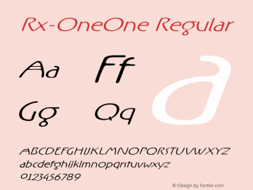 Rx-OneOne Regular Version 0.9; 2000图片样张