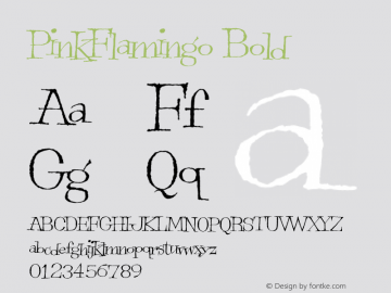PinkFlamingo Bold 001.000 Font Sample