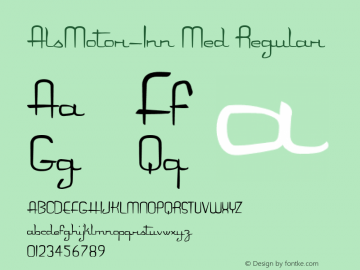 AlsMotor-Inn Med Regular 001.000 Font Sample