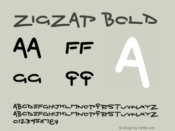 Zigzap Bold 001.000图片样张