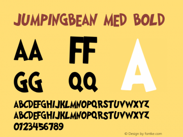 JumpingBean Med Bold 001.000 Font Sample