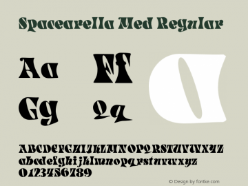 Spacearella Med Regular Version 001.000 Font Sample