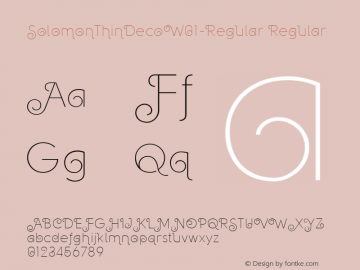 SolomonThinDecoW01-Regular Regular Version 1.10 Font Sample
