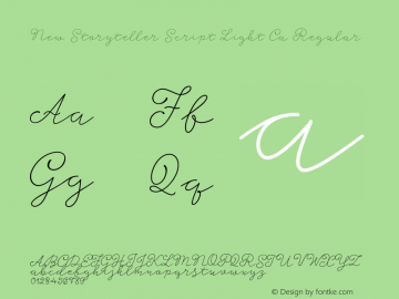 New Storyteller Script Light Ca Regular Version 1.000;PS 001.000;hotconv 1.0.88;makeotf.lib2.5.64775; ttfautohint (v1.3);com.myfonts.easy.my-creative-land.new-storyteller.script-light-casual.wfkit2.version.4yZj图片样张