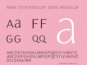 New Storyteller Sans Regular Version 1.000;PS 001.000;hotconv 1.0.88;makeotf.lib2.5.64775; ttfautohint (v1.3);com.myfonts.easy.my-creative-land.new-storyteller.sans-regular.wfkit2.version.4yZK图片样张