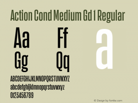 Action Cond Medium Gd 1 Regular Version 1.1 2015 Font Sample