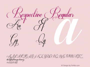 Respective Regular Version 001.000 Font Sample