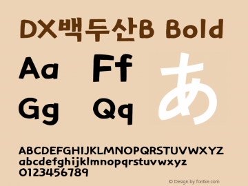 DX백두산B Bold 001.100图片样张