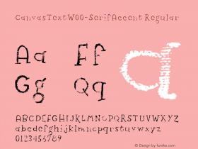 CanvasTextW00-SerifAccent Regular Version 1.00 Font Sample