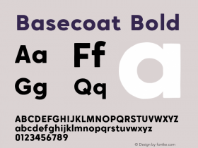 Basecoat Bold Version 1.000;PS 001.000;hotconv 1.0.88;makeotf.lib2.5.64775 Font Sample