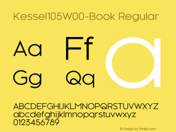 Kessel105W00-Book Regular Version 1.00 Font Sample